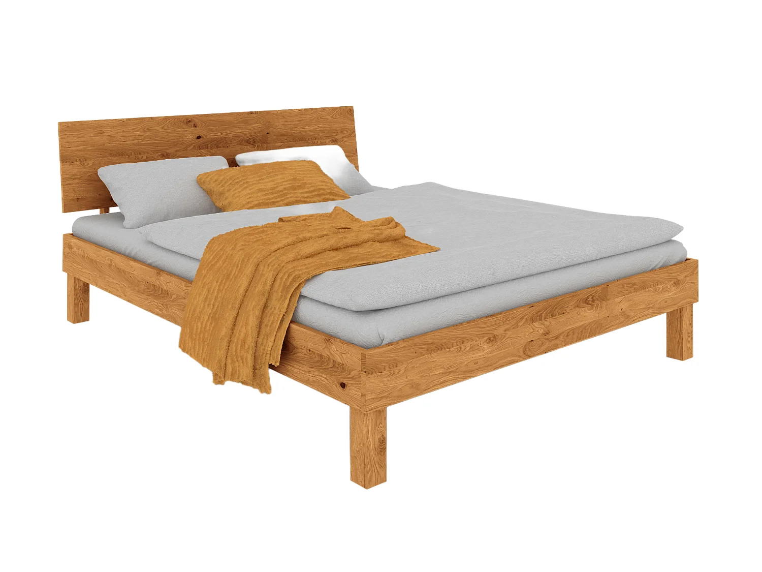 VIGO - Bett  80x200 aus Wildeiche, naturgeölt