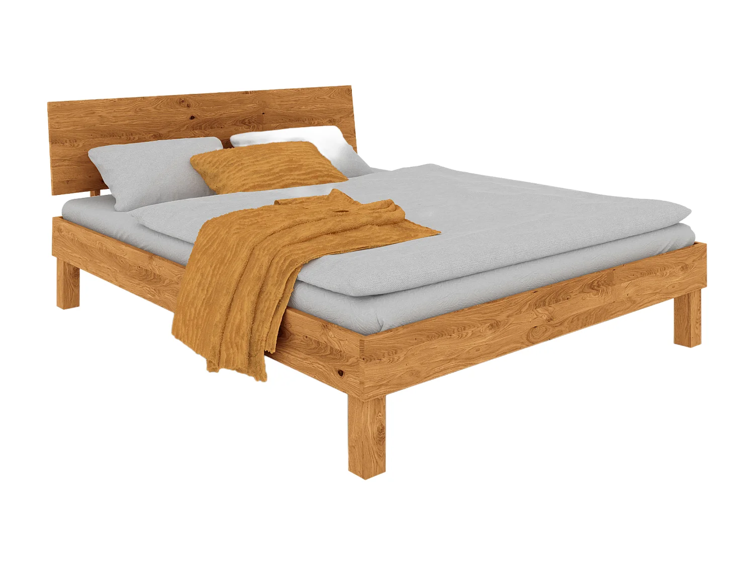 VIGO - Bett  140x200 aus Wildeiche, naturgeölt