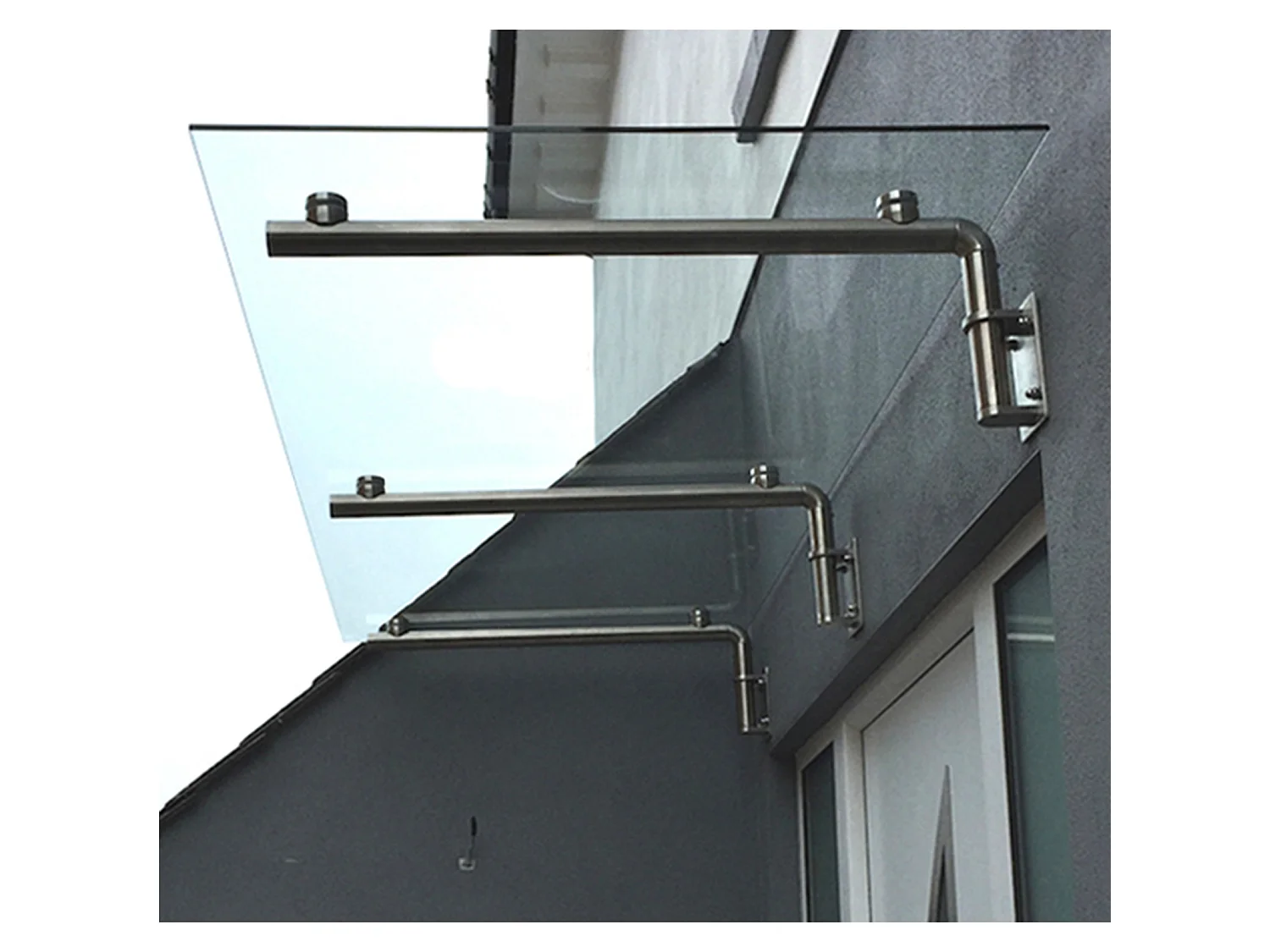 Canopé en Verre 180 cm x 80 cm avec Support