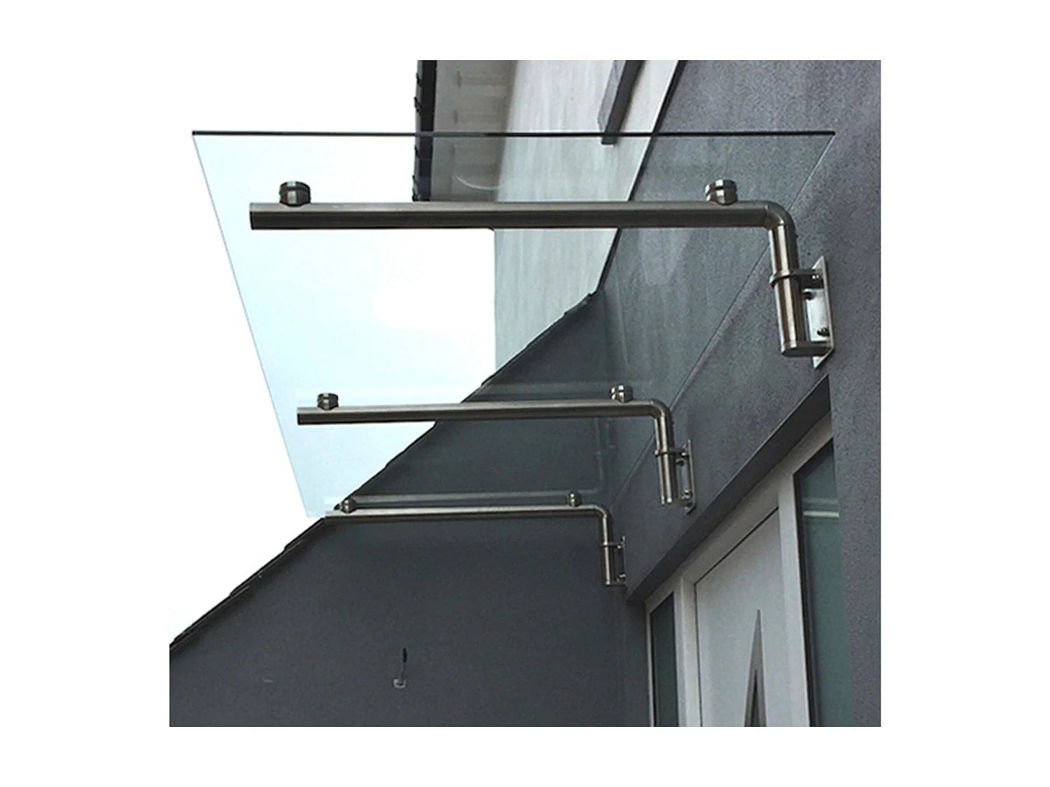 Canopé en Verre 180 cm x 80 cm avec Support