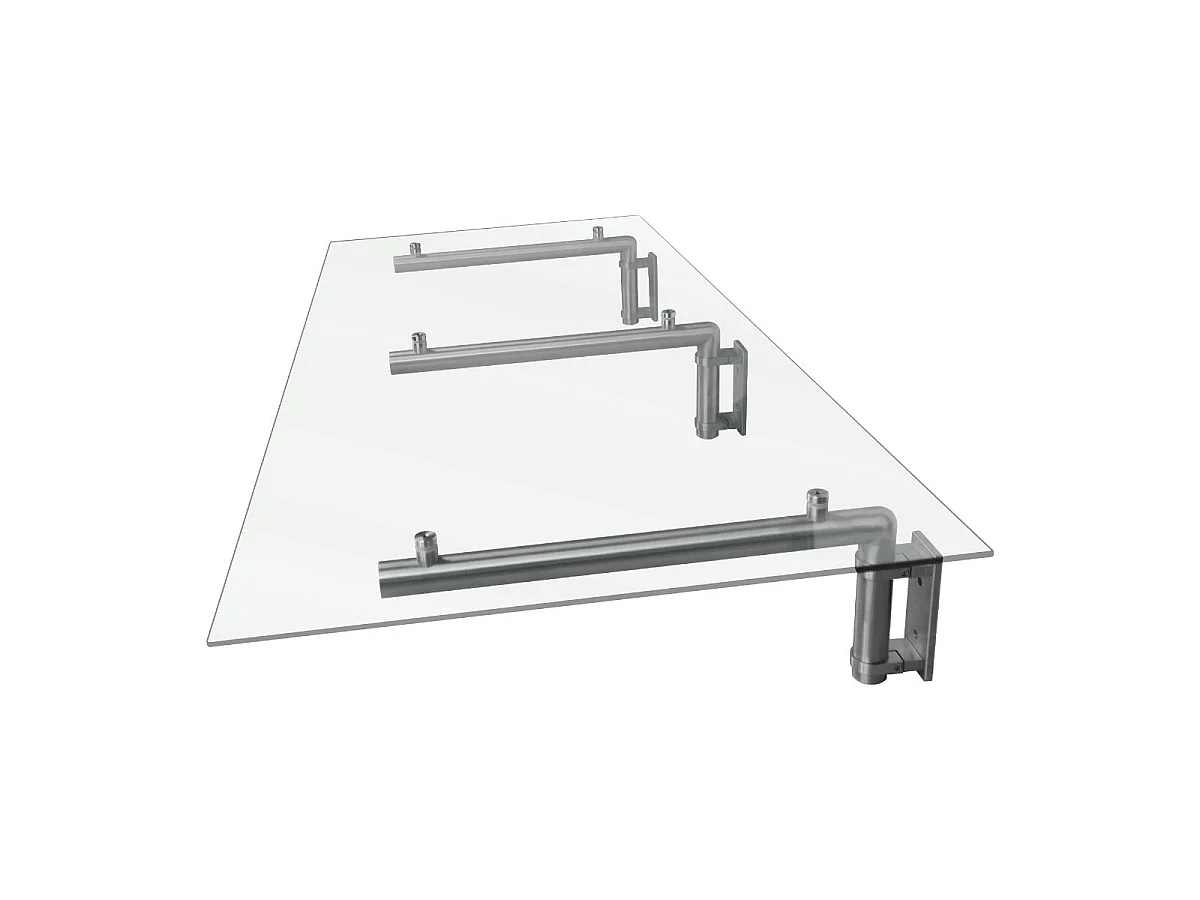 MonsterShop Glazen Luifel 180cm B x 80cm D