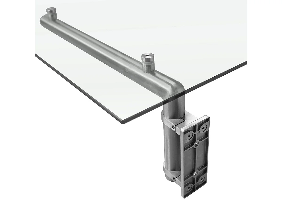 Auvent Porte d'Entrée en Verre 144cm x 80cm MonsterShop