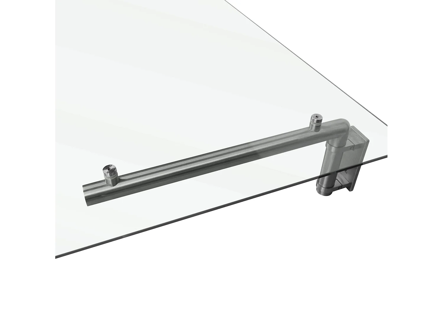MonsterShop Glasvordach Vordächer Vordach Haustürüberdachung Canopy aus Glas 144cm B x 80cm T