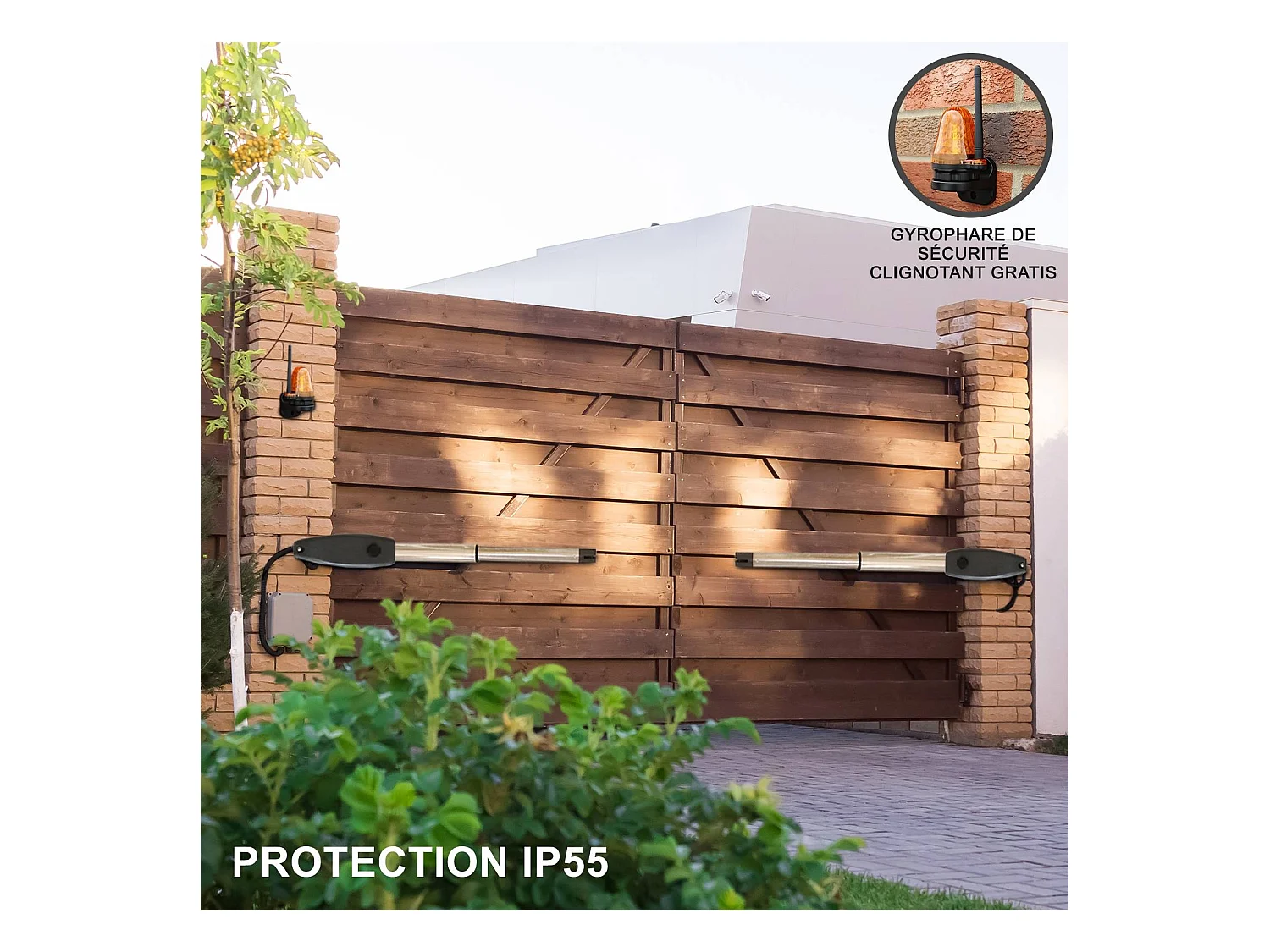 T-Mech - Juego de Apertura Automática de Puertas 2 Puertas Capacidad Máxima 300KG Longitud Máxima de la Puerta 2.5m 220V Motores y Opción de Cierre Automático