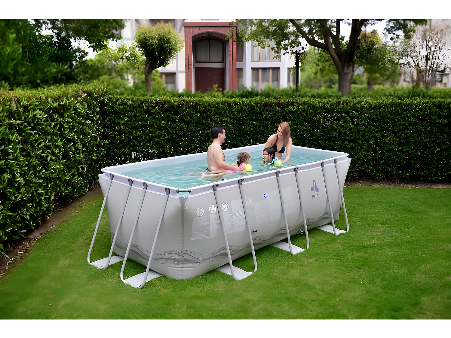 Piscine hors sol rectangulaire 400x207x122 cm