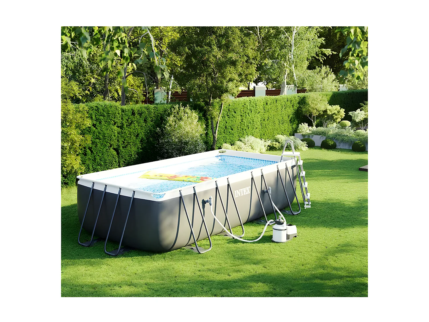 Rechteckiger Aufstellpool 549x274x132 cm mit Pumpe und Zubehör