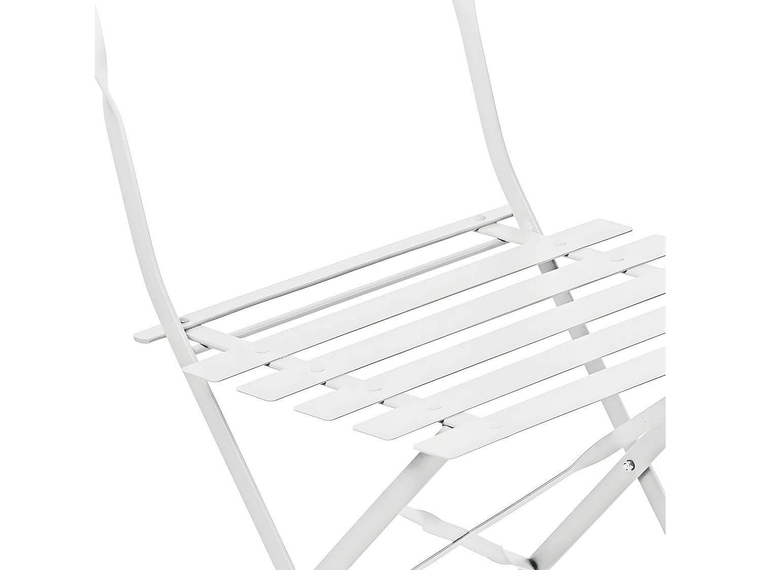 Estosa - Set tavolino e sedie da esterni in acciaio richiudibili Dalia bianco
