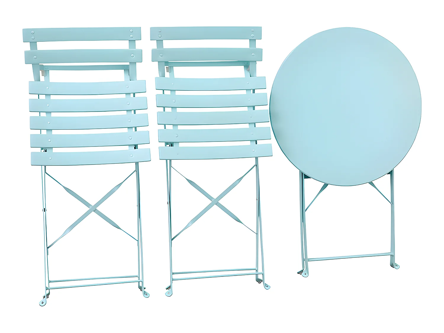 Estosa - Ensemble d'extérieur avec table et chaises pliantes avio Teresa