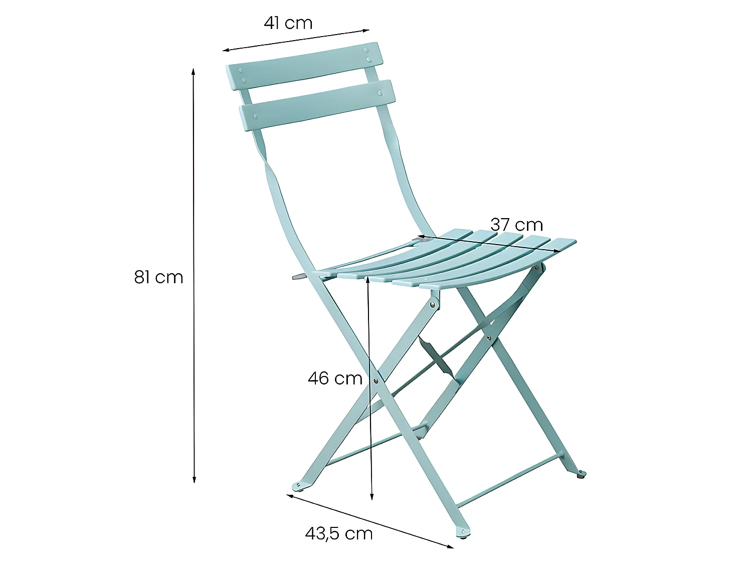 Estosa - Ensemble d'extérieur avec table et chaises pliantes avio Teresa