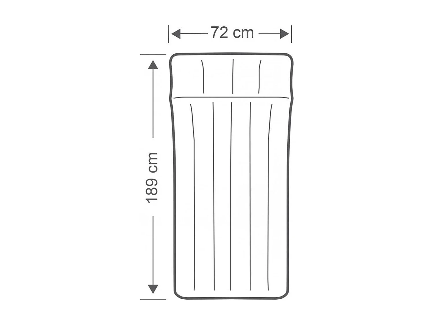 Campingmatras in gelamineerd vinyl 189x72x20 cm Intex 67998