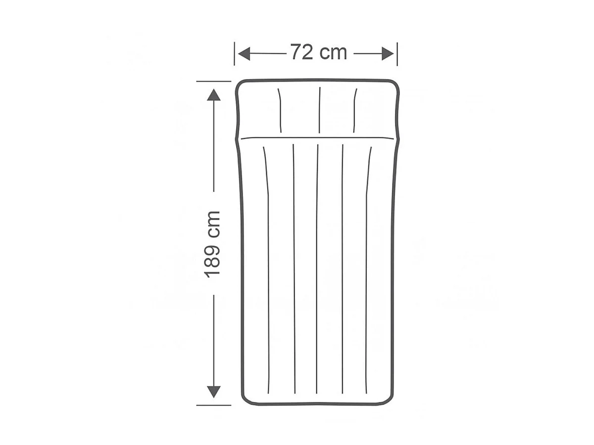 Colchón de camping en vinilo laminado 189x72x20 cm Intex 67998