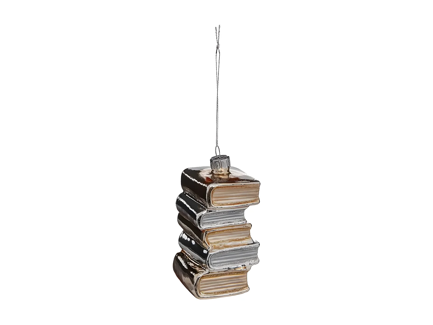 Sujet de Noël Déco "Pile de Livres" 10cm Marron