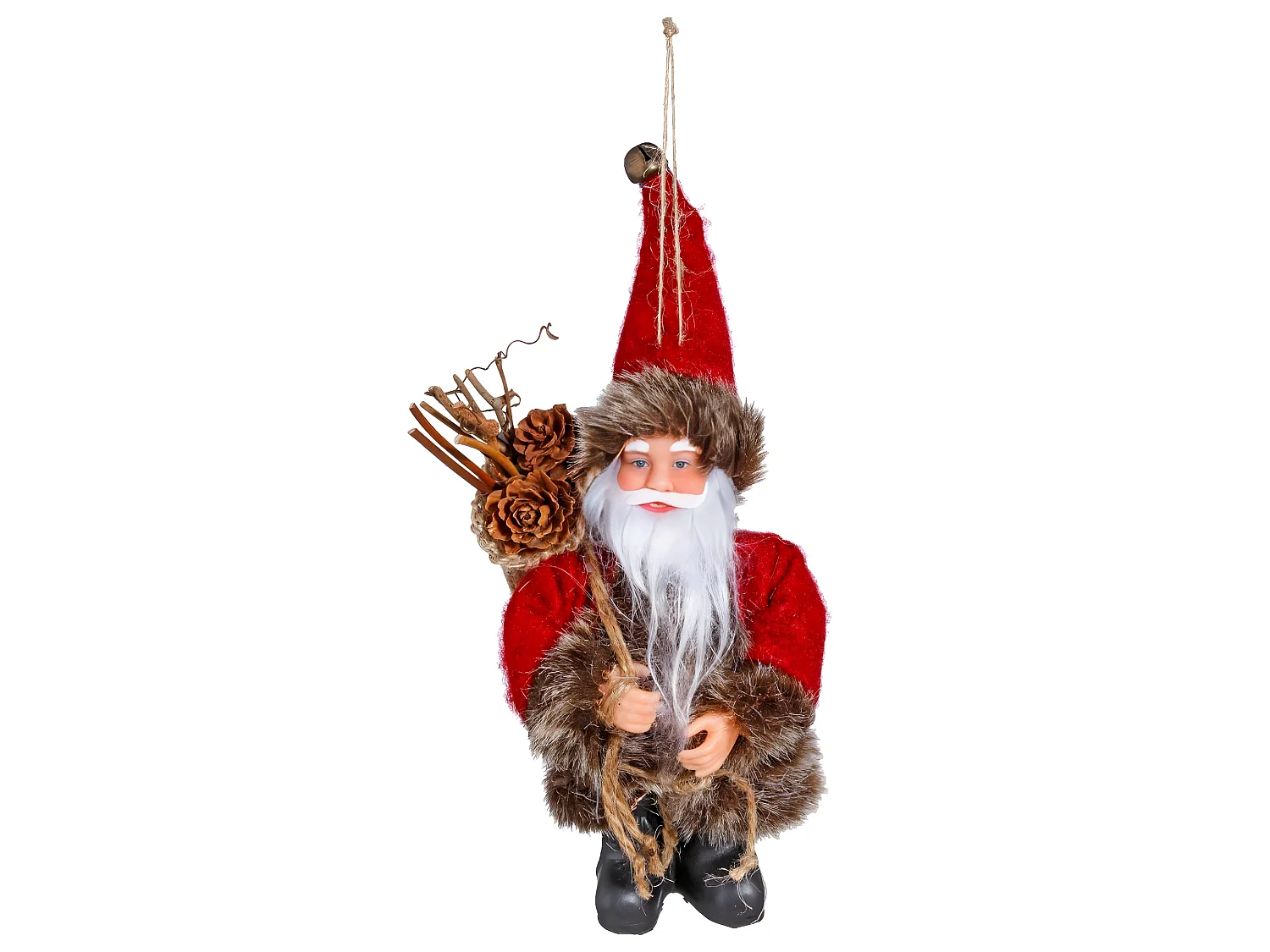 Sujet de Noël Santa "Vintage" 13cm Rouge