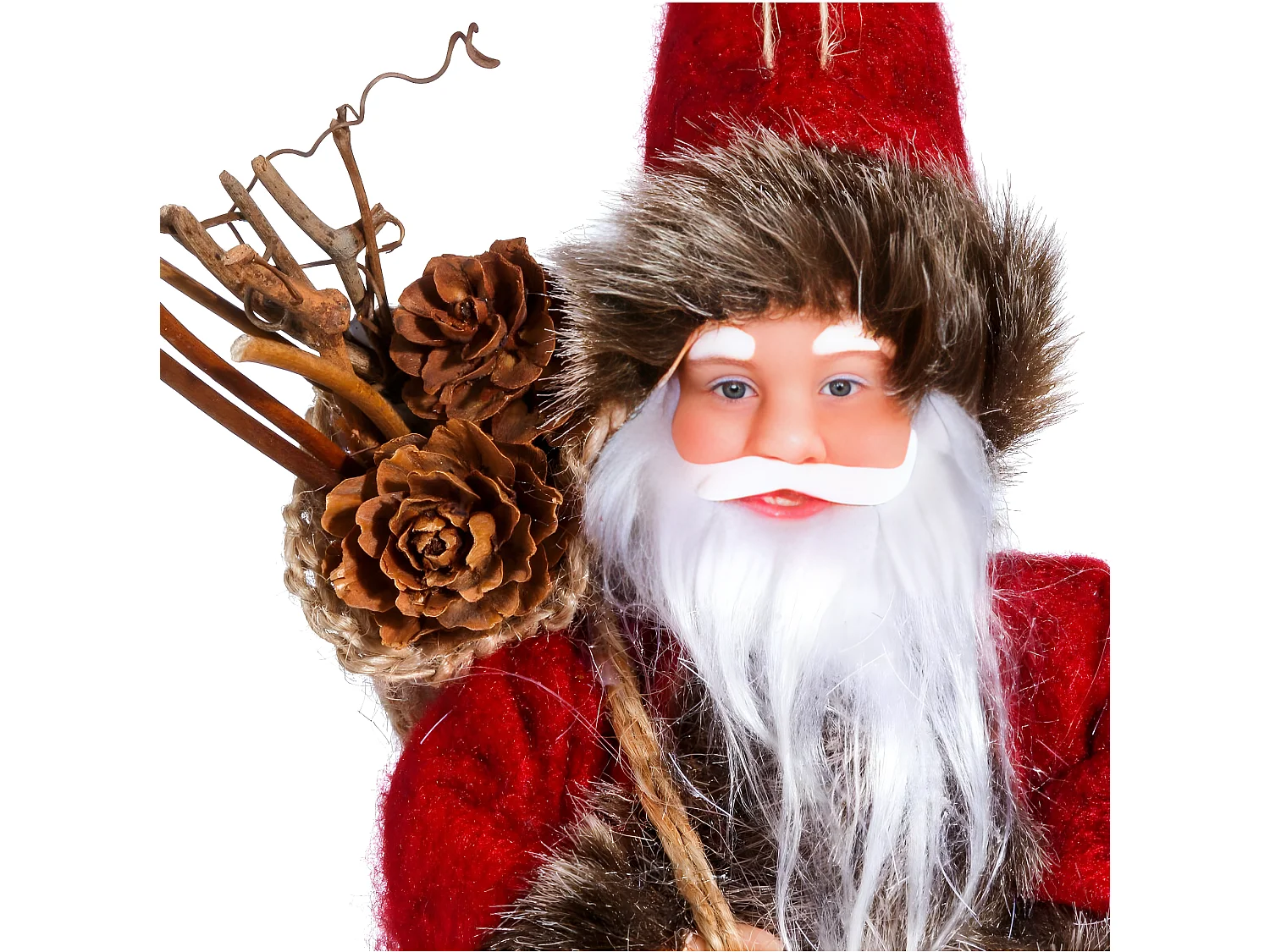 Sujet de Noël Santa "Vintage" 13cm Rouge