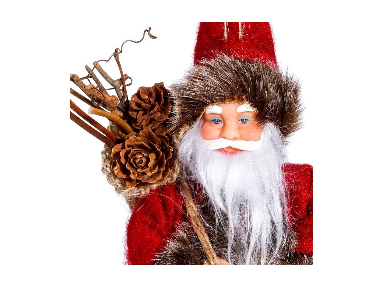 Sujet de Noël Santa "Vintage" 13cm Rouge