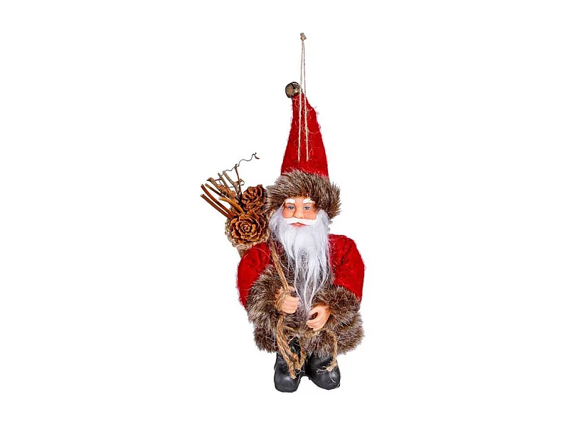 Sujet de Noël Santa "Vintage" 13cm Rouge