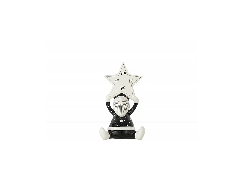 Babbo Natale in ceramica multicolore 16x10x26 cm