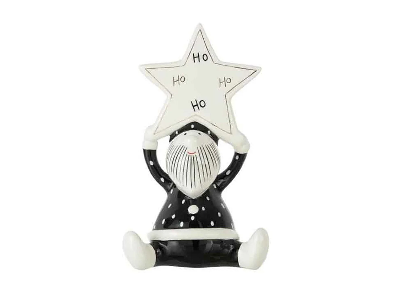 Babbo Natale in ceramica multicolore 16x10x26 cm