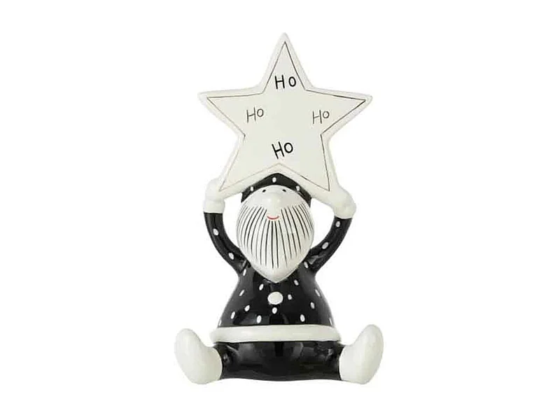 Babbo Natale in ceramica multicolore 16x10x26 cm