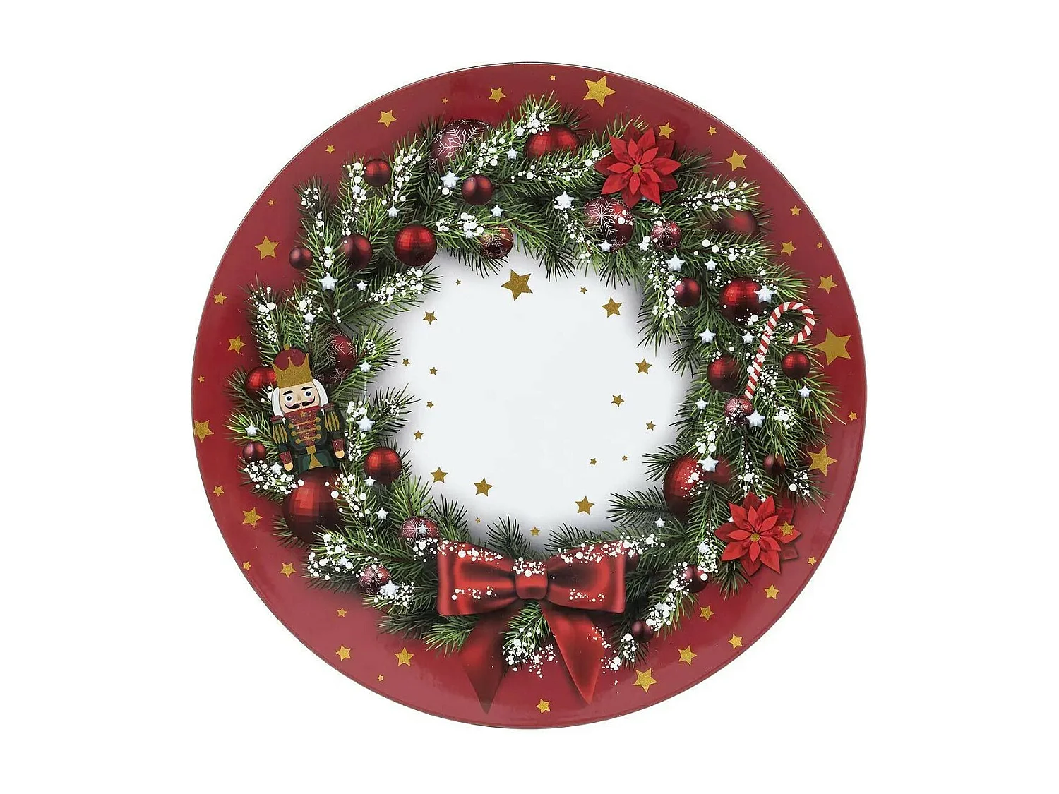 Assiette de Présentation "Soir de Noël" 33cm Rouge