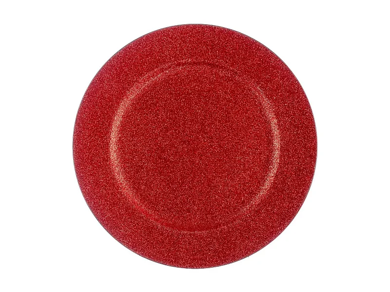 Assiette de Présentation "Paillettes" 33cm Rouge