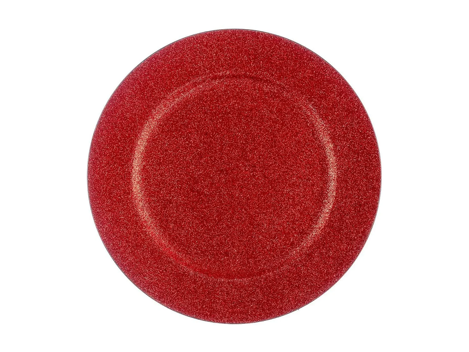 Assiette de Présentation "Paillettes" 33cm Rouge