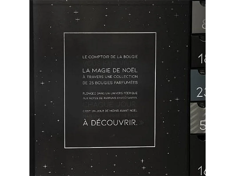 Calendrier de l'Avent Déco "Bougies" 37cm Noir