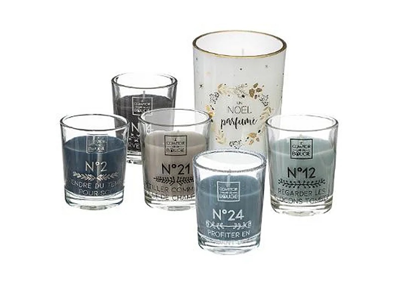 Calendrier de l'Avent Déco "Bougies" 37cm Noir