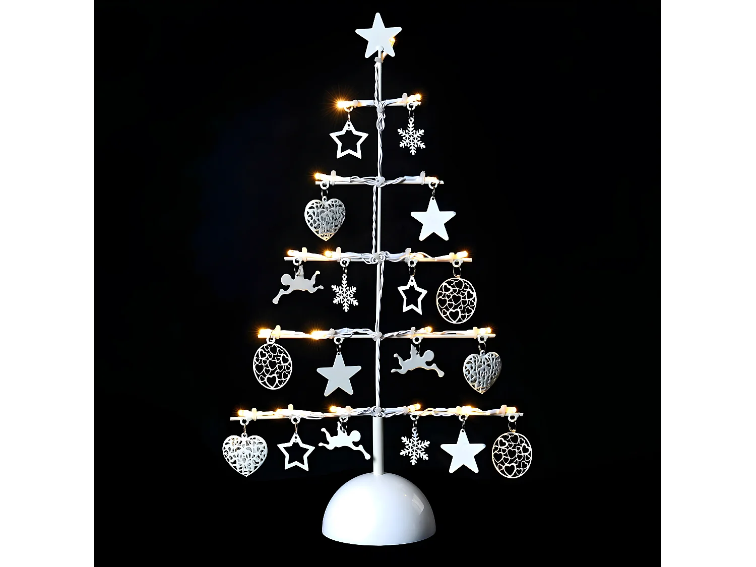 Décoration Lumineuse "Sapin" 45cm Blanc Chaud