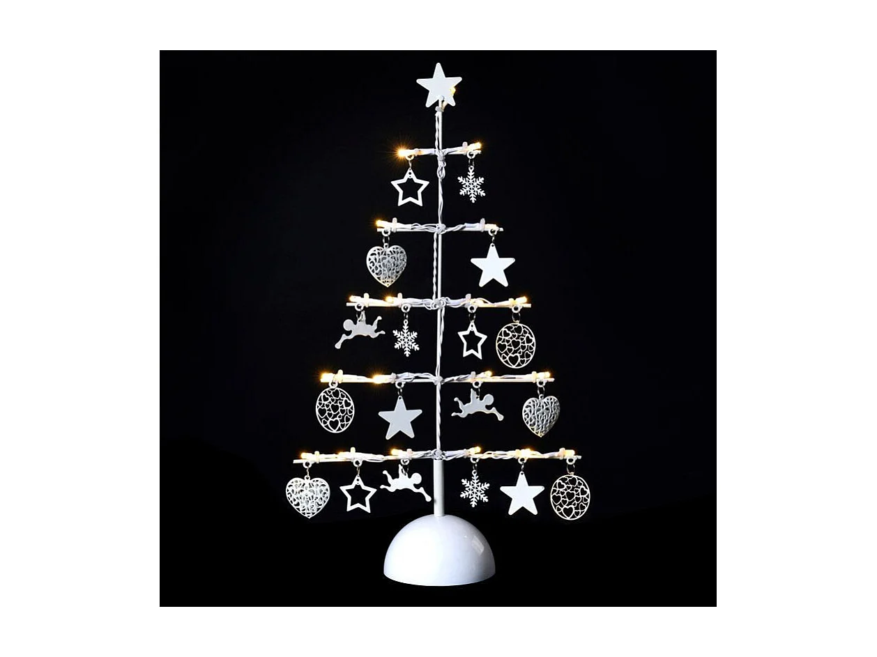 Décoration Lumineuse "Sapin" 45cm Blanc Chaud