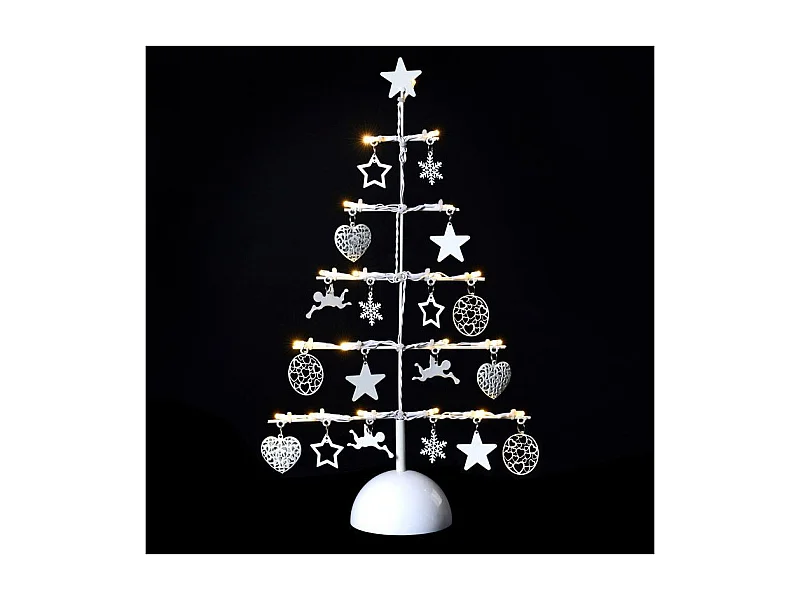 Décoration Lumineuse "Sapin" 45cm Blanc Chaud