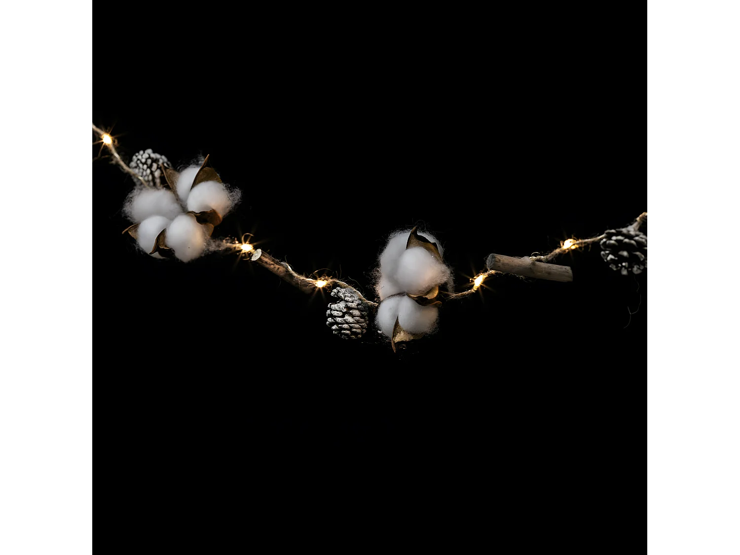 Guirlande Lumineuse "Coton" 220cm Blanc