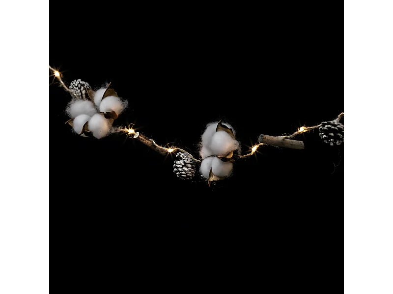 Guirlande Lumineuse "Coton" 220cm Blanc