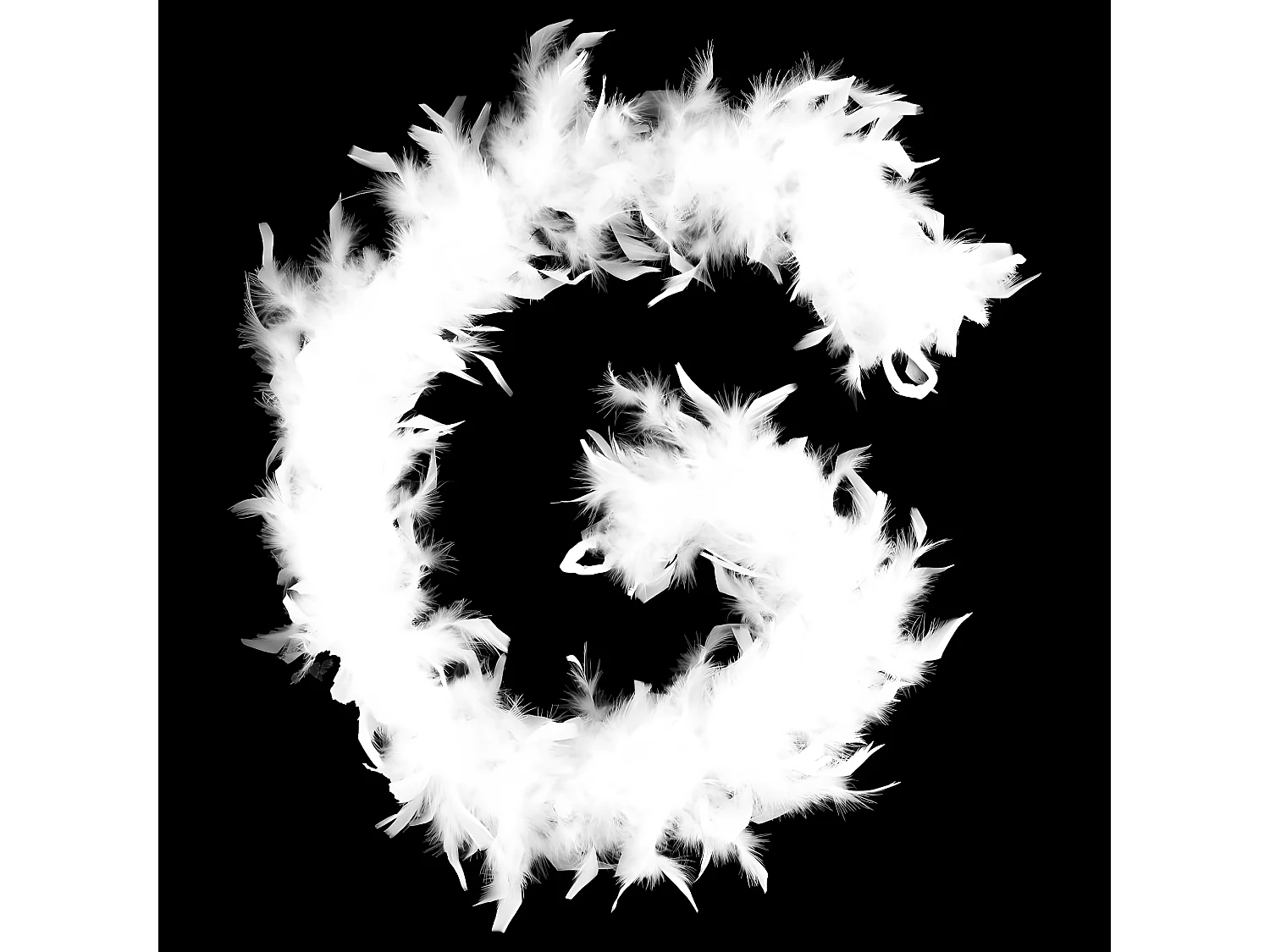 Guirlande Boa Plumes "Héritage" 186cm Blanc