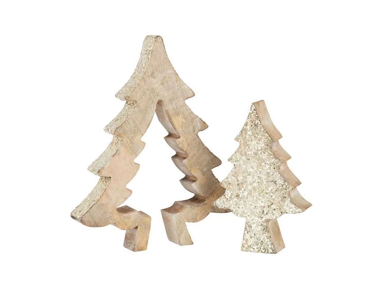 Statuette Déco "Puzzle Arbre de Noël" 30cm Naturel