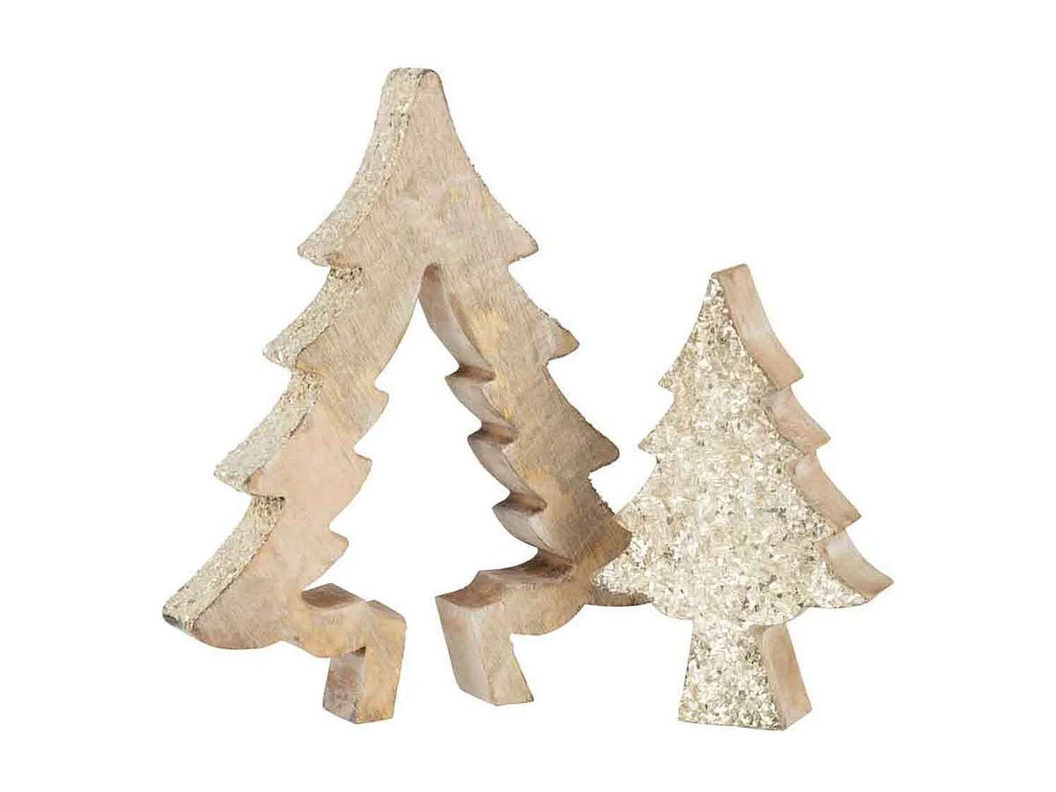 Statuette Déco "Puzzle Arbre de Noël" 30cm Naturel