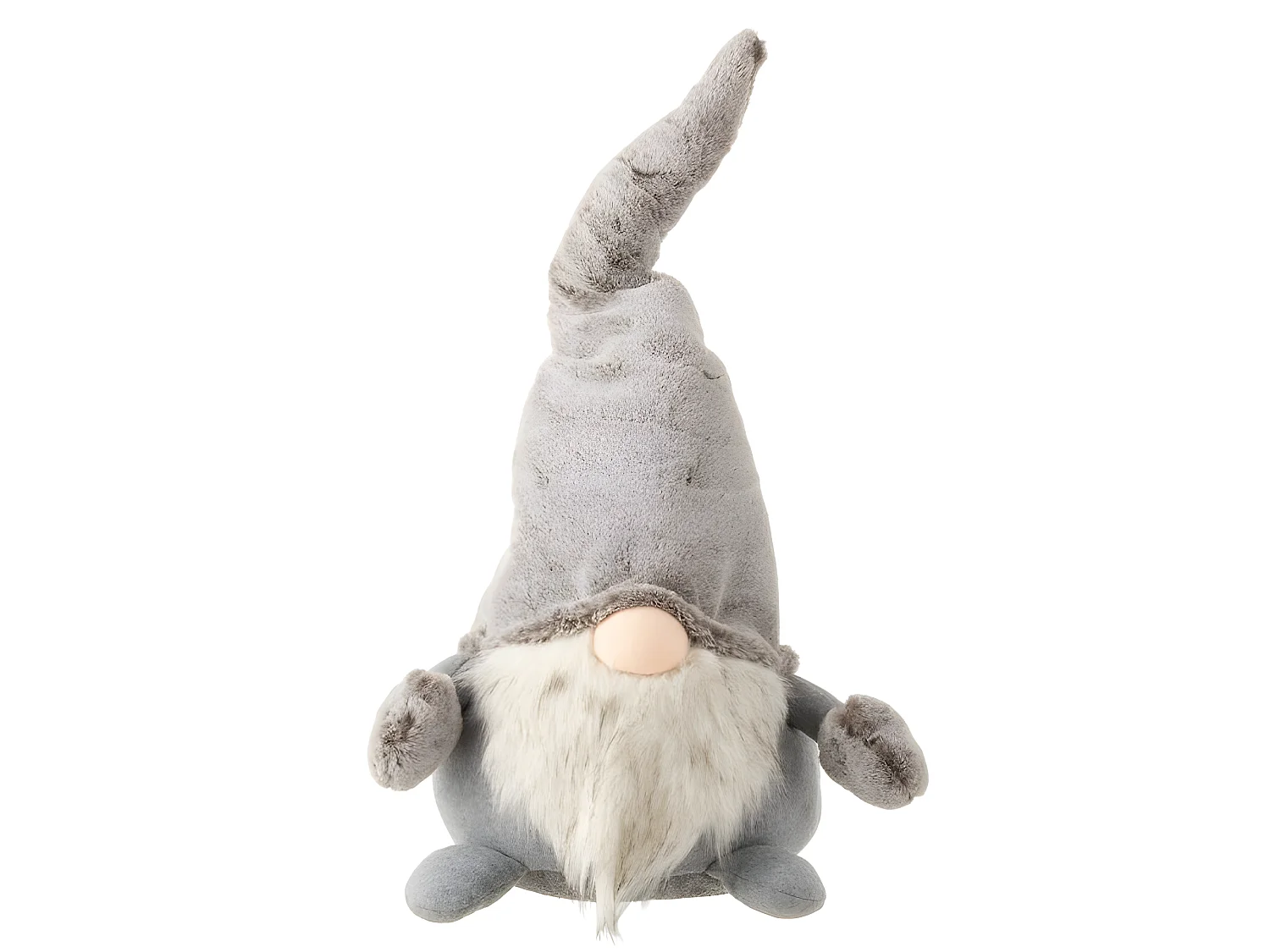 Statuette Déco "Père Noël Debout" 56cm Gris