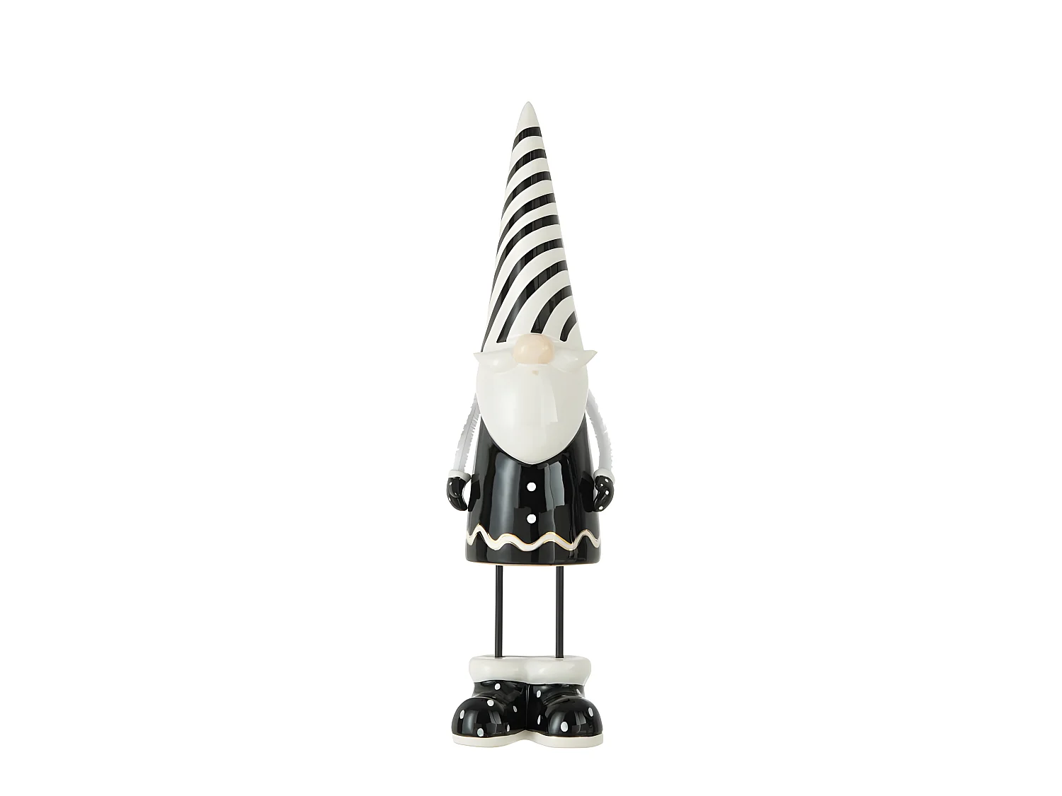 Babbo Natale in ceramica multicolore 11x11x41 cm