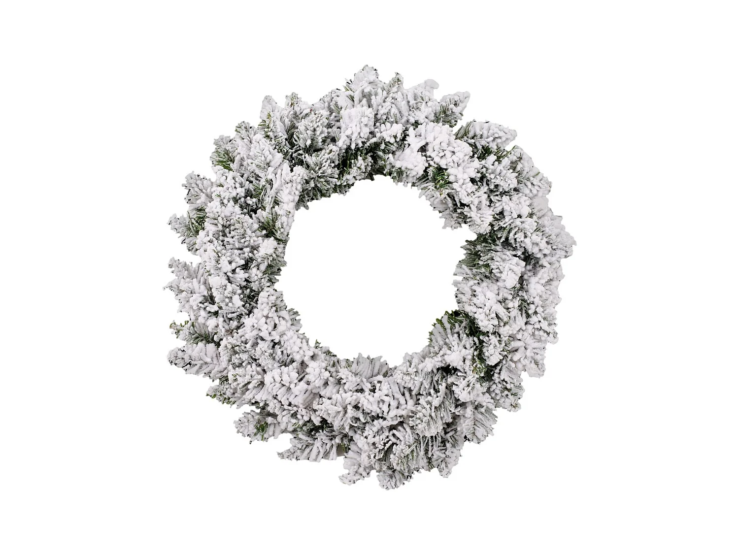 Couronne de Noël Enneigée "Blooming" 40cm Blanc