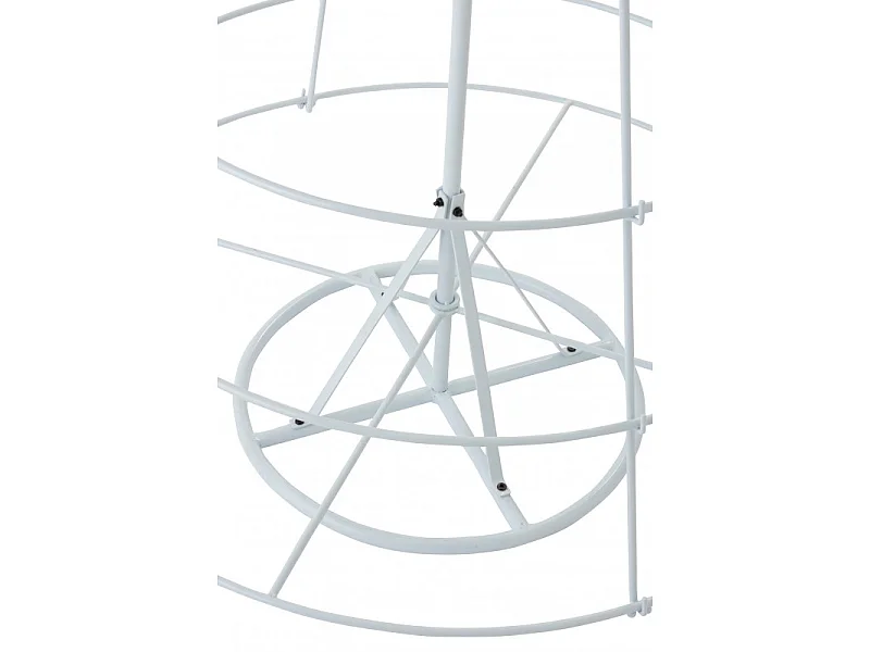 Albero di Natale conico da decorare in metallo bianco 94x94x188 cm