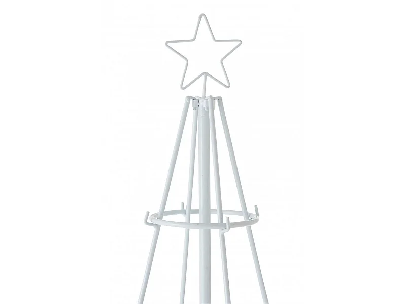 Albero di Natale conico da decorare in metallo bianco 94x94x188 cm