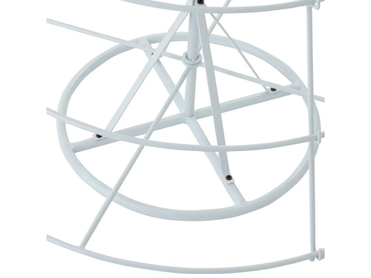 Albero di Natale conico da decorare in metallo bianco 94x94x188 cm