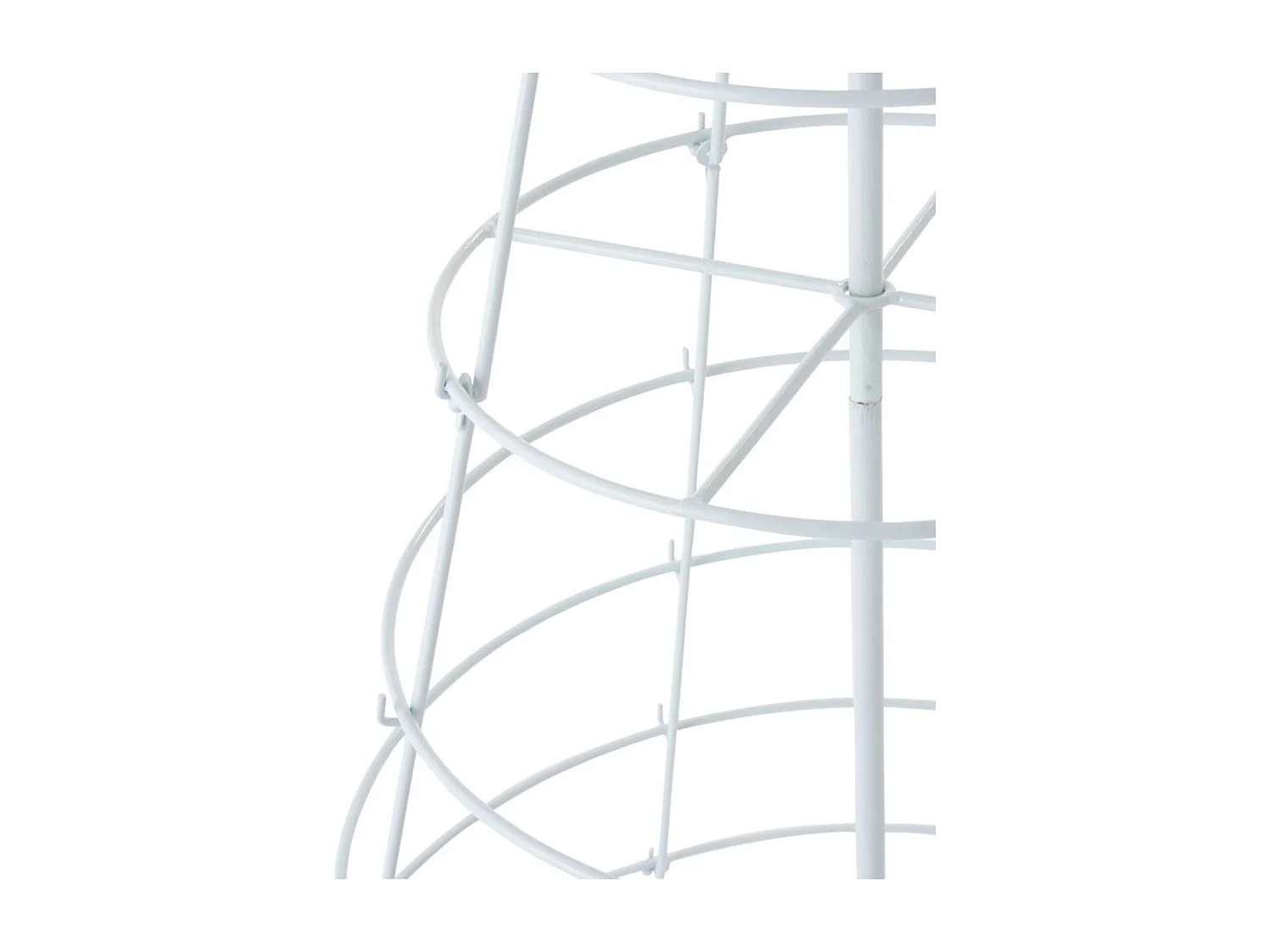 Albero di Natale conico da decorare in metallo bianco 94x94x188 cm