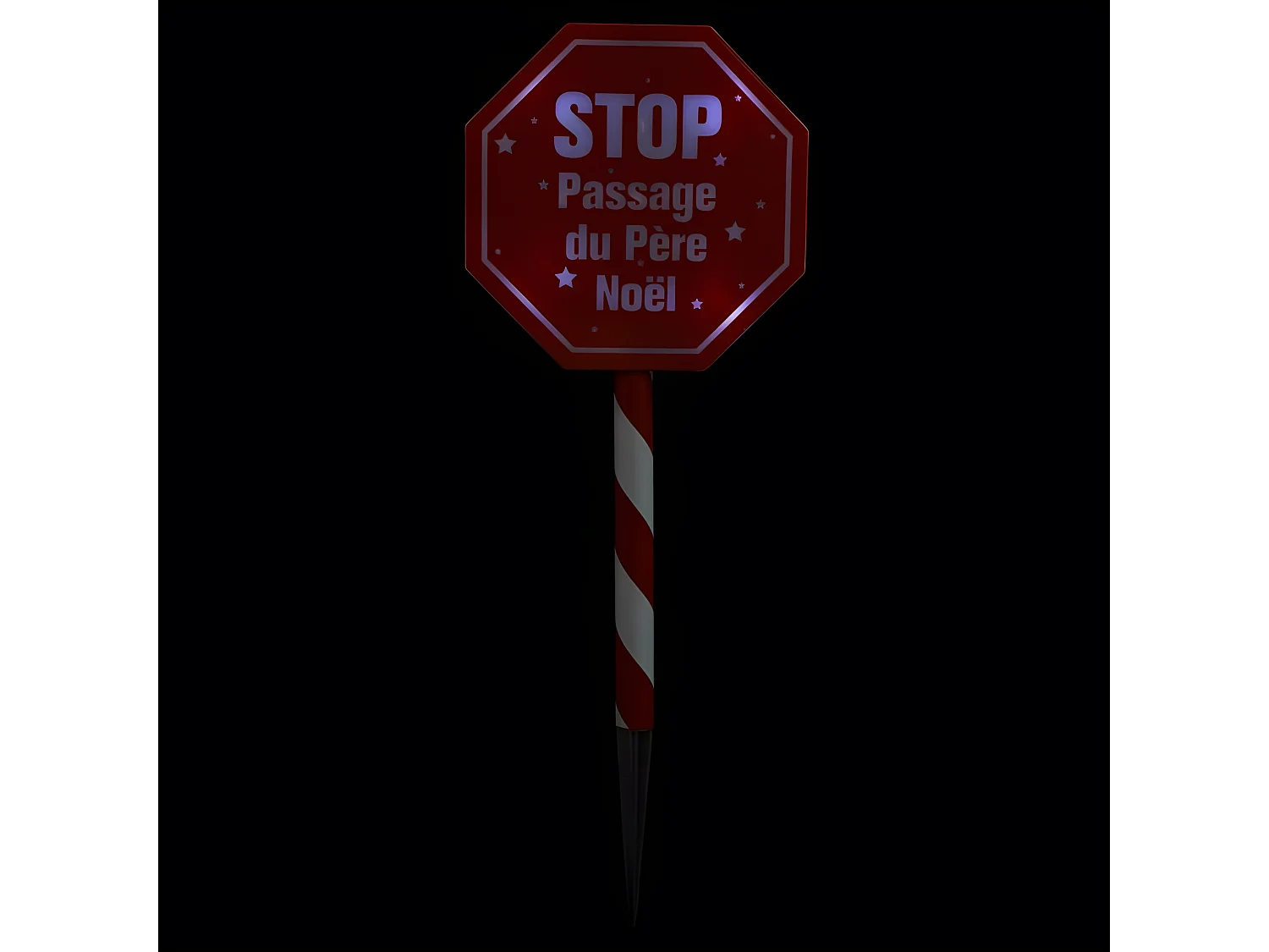 Décoration Lumineuse "Stop Solaire" Rouge & Blanc