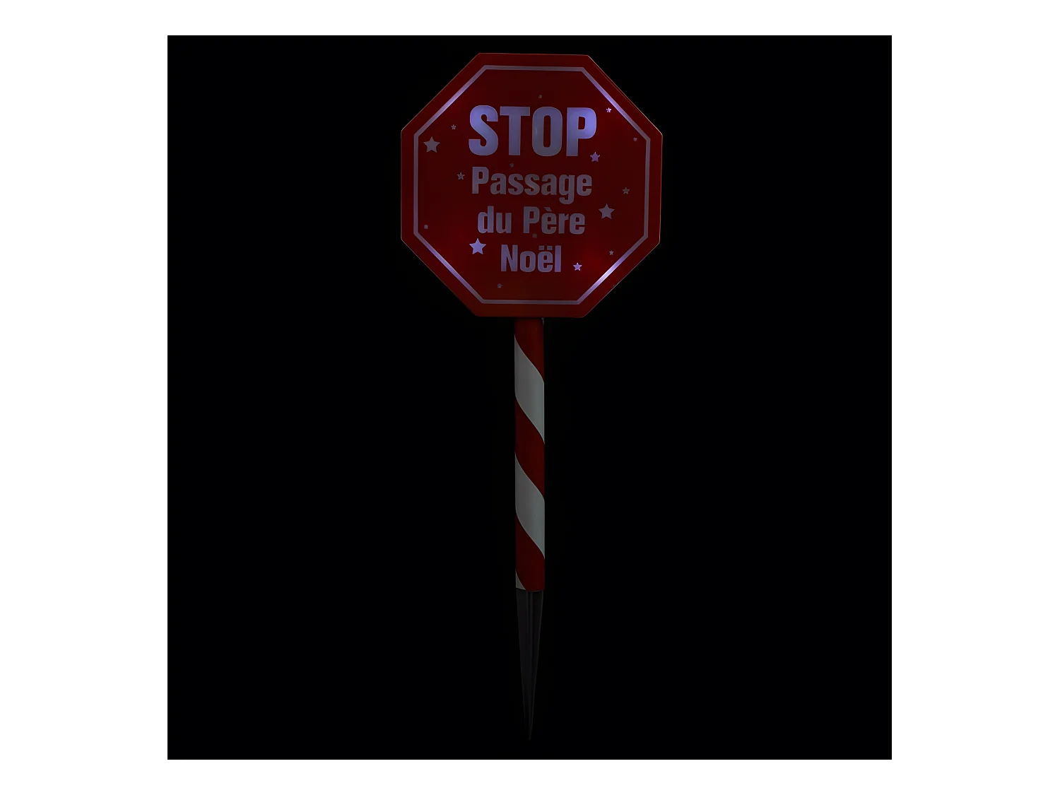 Décoration Lumineuse "Stop Solaire" Rouge & Blanc