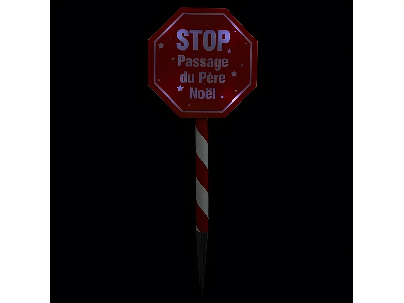 Décoration Lumineuse "Stop Solaire" Rouge & Blanc
