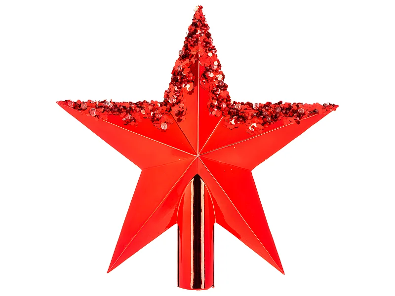 Cimier Étoile Gouttes "Colorama" 22cm Rouge