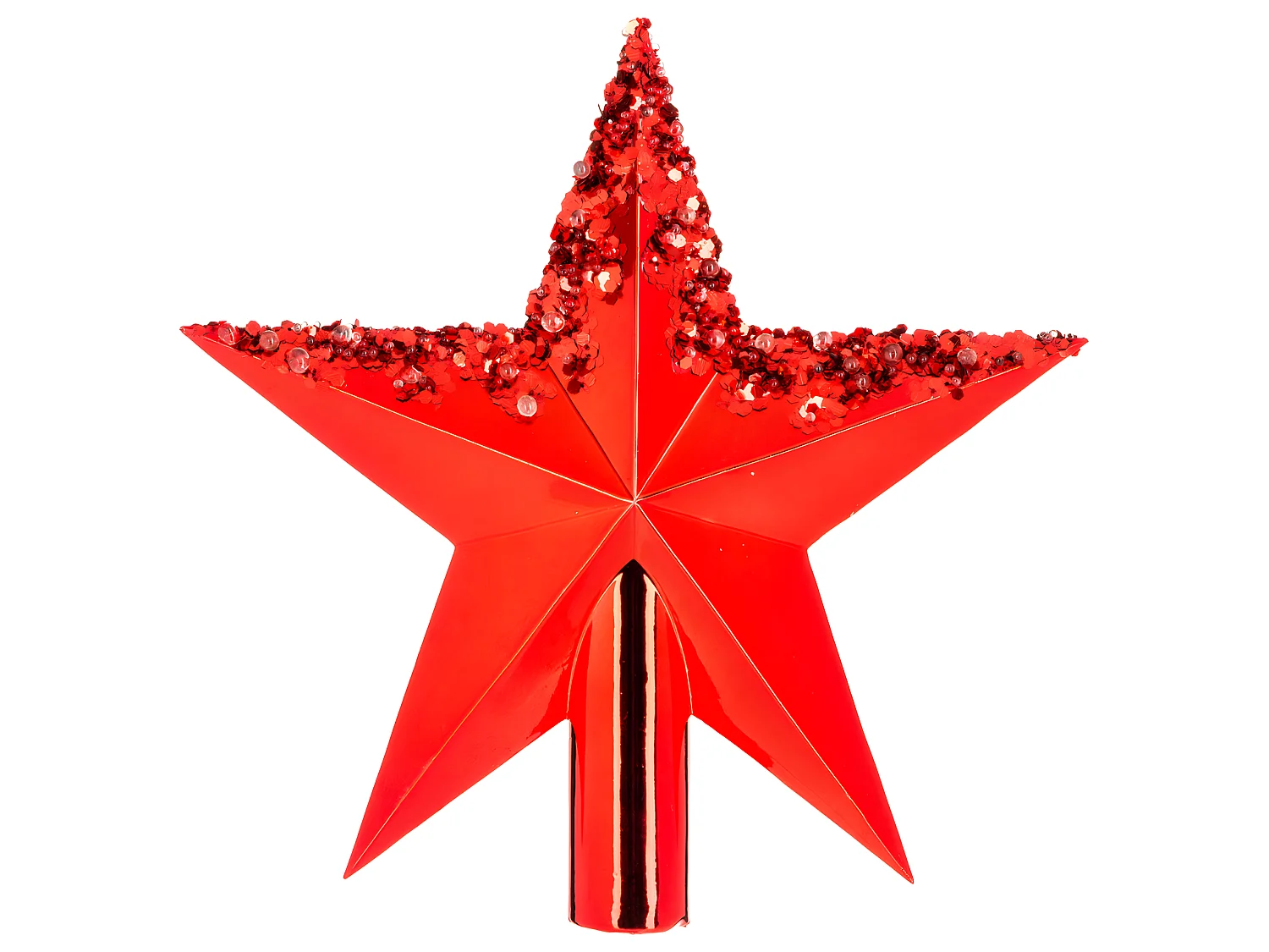 Cimier Étoile Gouttes "Colorama" 22cm Rouge