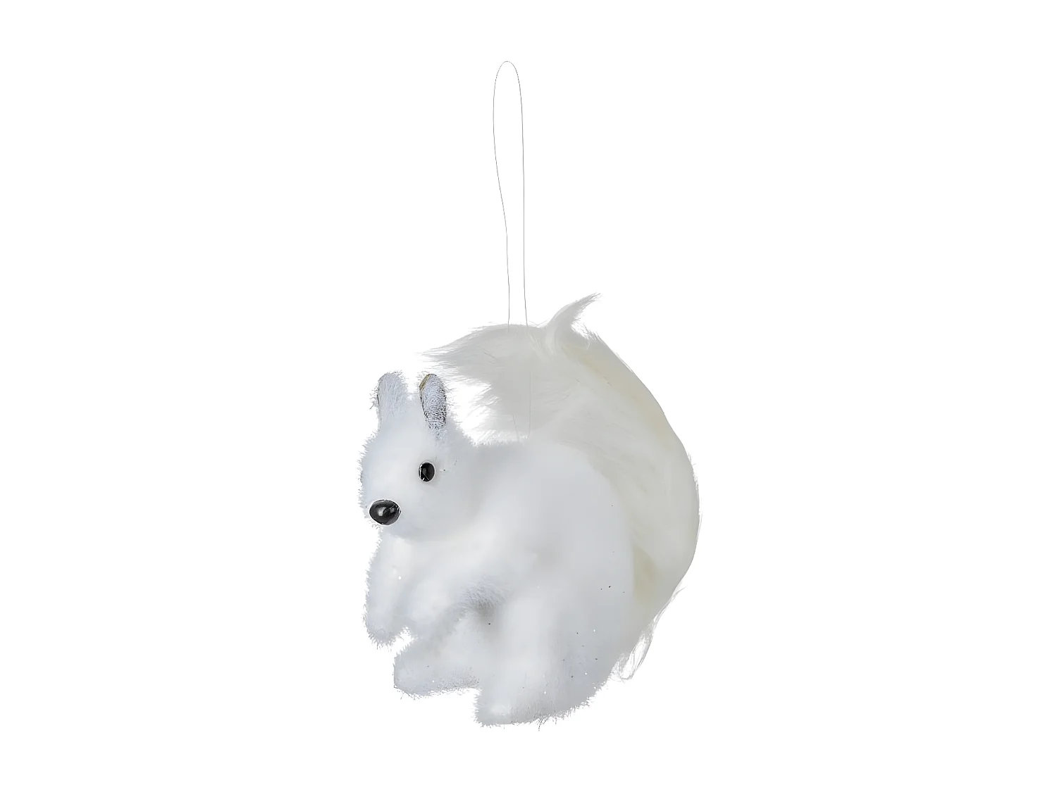 Sujet de Noël Écureuil "Polaire" 12cm Blanc