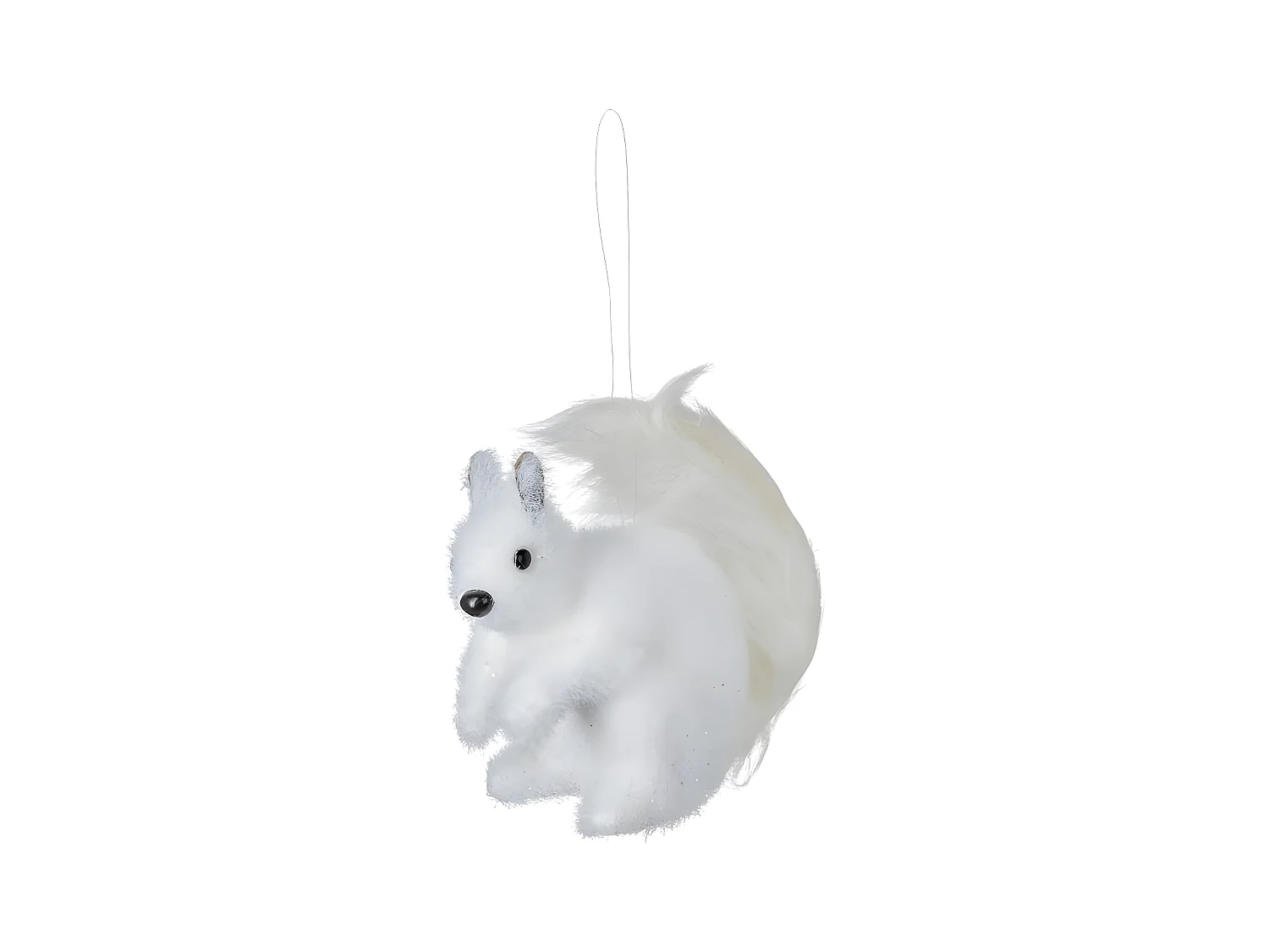 Sujet de Noël Écureuil "Polaire" 12cm Blanc